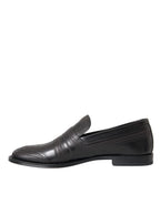 Dolce & Gabbana Black Brown Leather Loafer Men Dress Shoes - Zeiniez