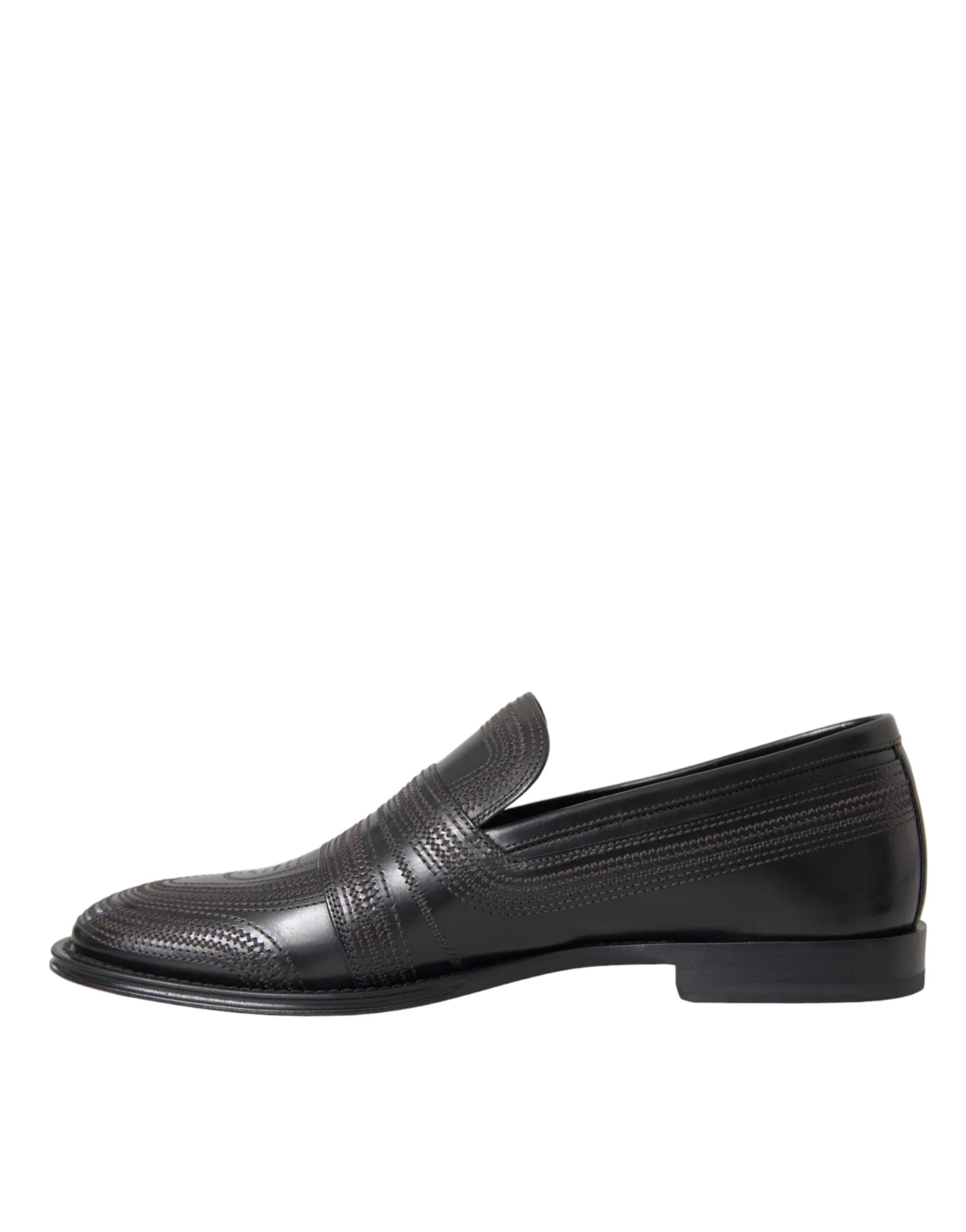 Dolce & Gabbana Black Brown Leather Loafer Men Dress Shoes - Zeiniez