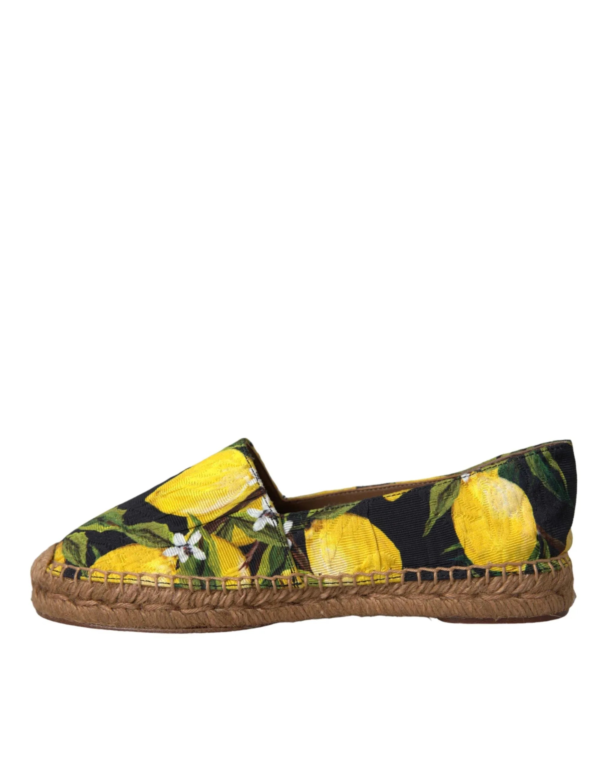 Dolce & Gabbana Multicolor Lemon Slip On Espadrilles Shoes - Zeiniez