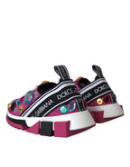 Dolce & Gabbana Pink Sorrento Crystals Sneakers Shoes - Zeiniez