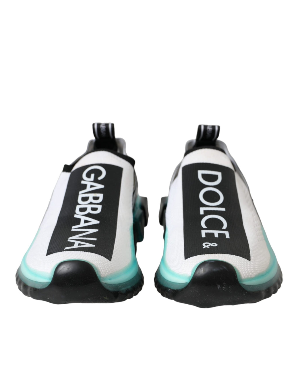 Dolce & Gabbana Black White Blue Slip On Sorrento Sneakers Shoes - Zeiniez