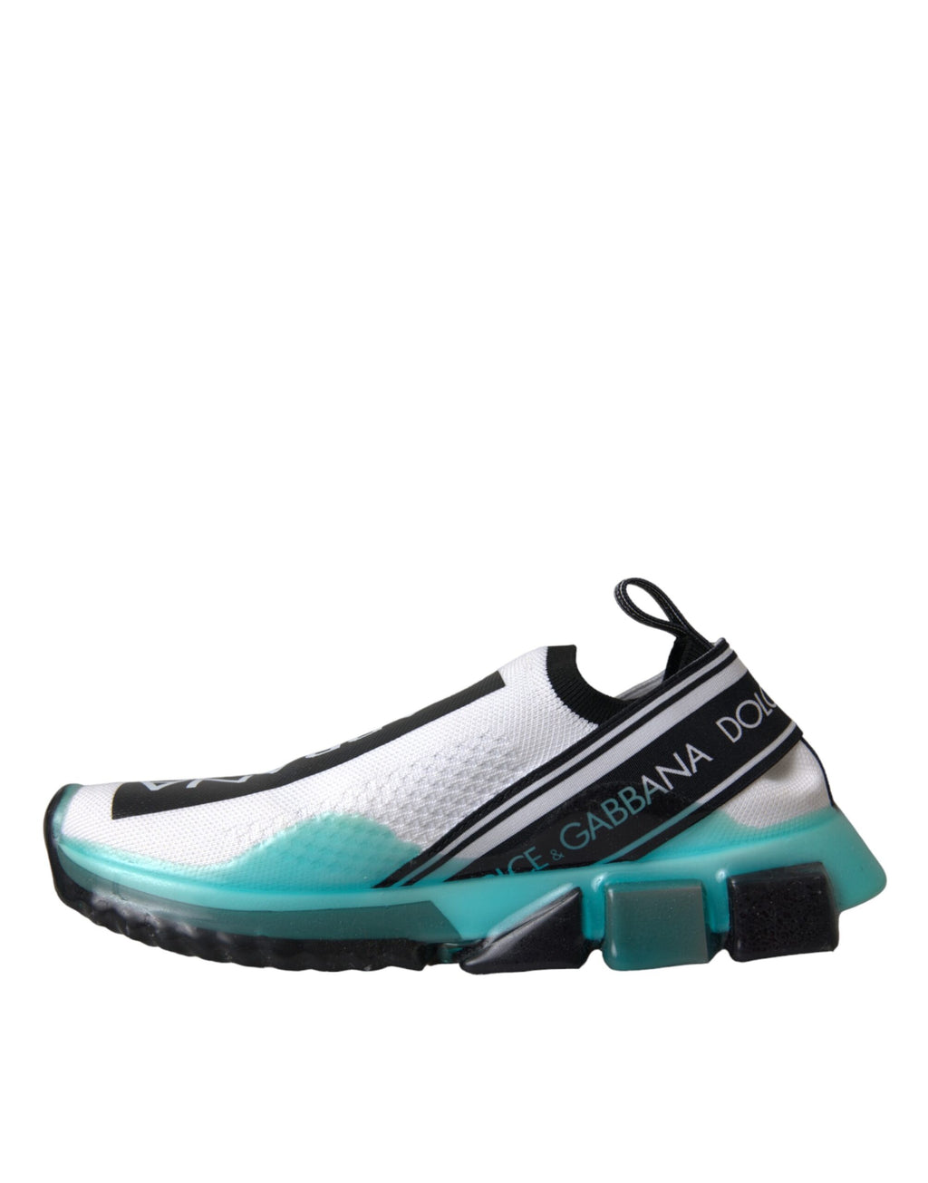 Dolce & Gabbana Black White Blue Slip On Sorrento Sneakers Shoes - Zeiniez