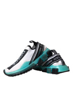 Dolce & Gabbana Black White Blue Slip On Sorrento Sneakers Shoes - Zeiniez