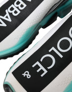 Dolce & Gabbana Black White Blue Slip On Sorrento Sneakers Shoes - Zeiniez