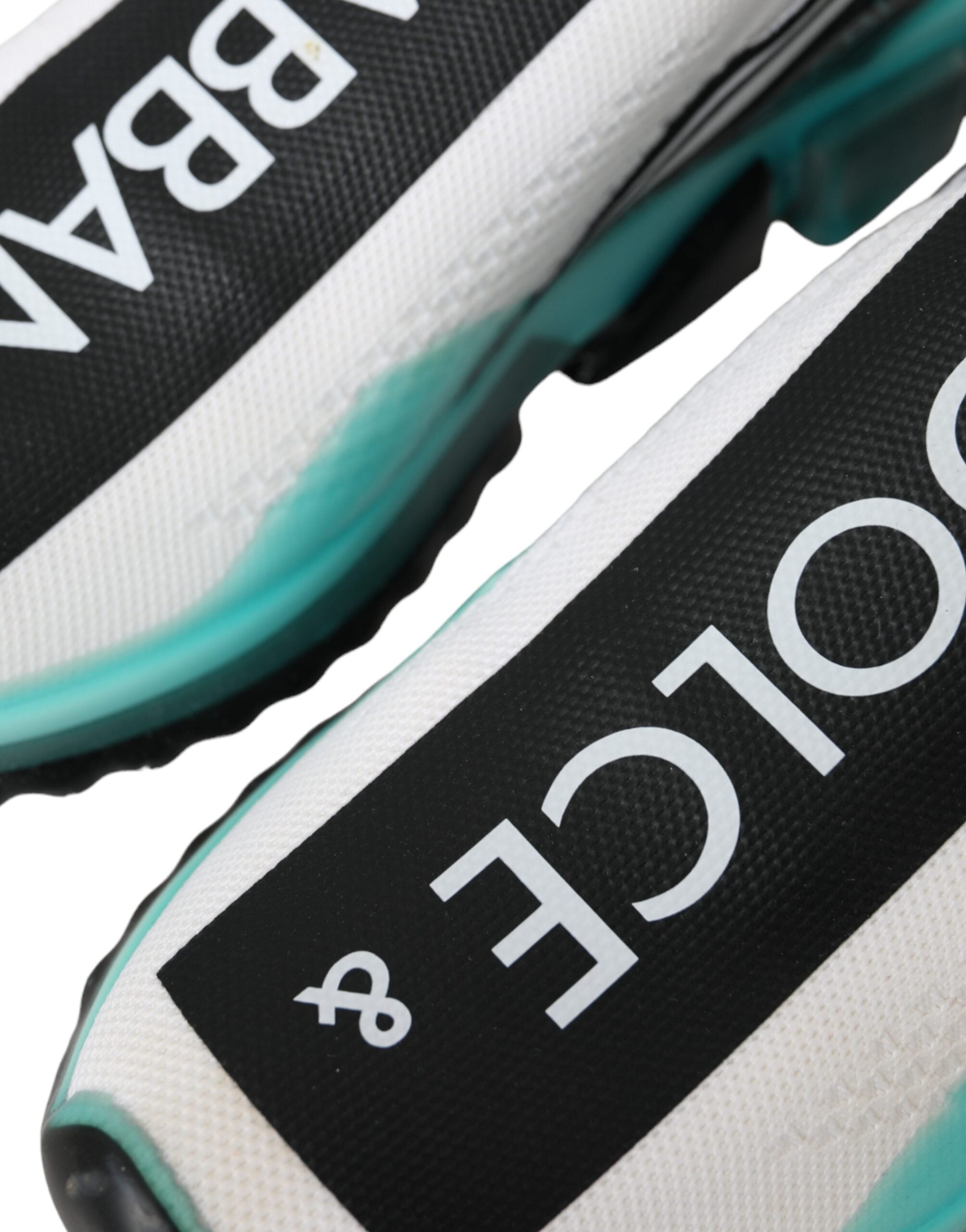 Dolce & Gabbana Black White Blue Slip On Sorrento Sneakers Shoes - Zeiniez