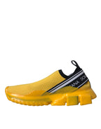 Dolce & Gabbana Yellow Sorrento Slip On Sneakers Women Shoes - Zeiniez