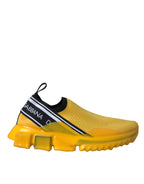Dolce & Gabbana Yellow Sorrento Slip On Sneakers Women Shoes - Zeiniez