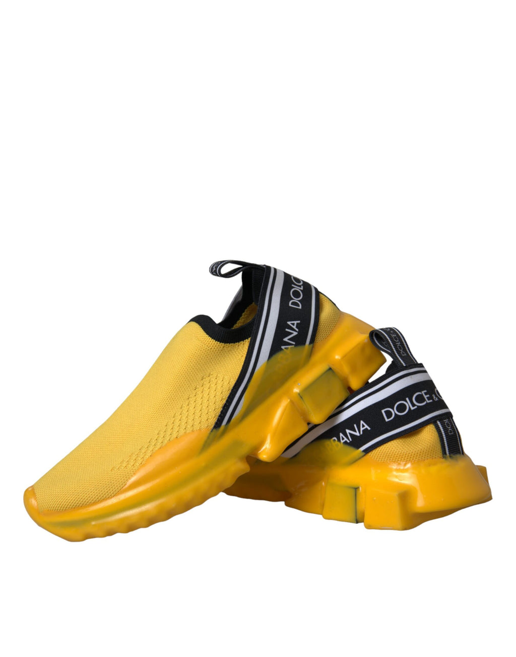 Dolce & Gabbana Yellow Sorrento Slip On Sneakers Women Shoes - Zeiniez
