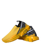 Dolce & Gabbana Yellow Sorrento Slip On Sneakers Women Shoes - Zeiniez