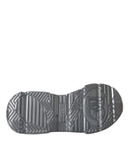Dolce & Gabbana Silver Iridescent DAYMASTER Leather Sneakers Shoes - Zeiniez