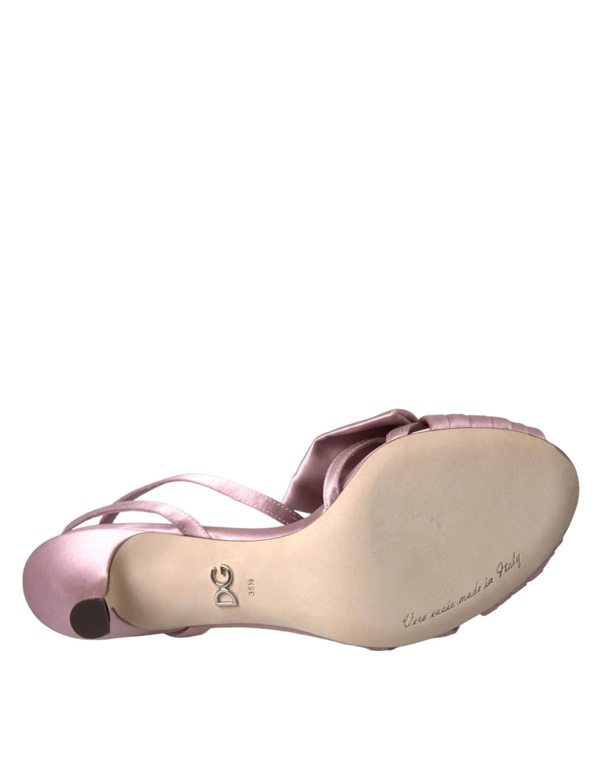 Dolce & Gabbana Pink Keira Crystal Heels Sandals Shoes - Zeiniez