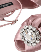 Dolce & Gabbana Pink Keira Crystal Heels Sandals Shoes - Zeiniez