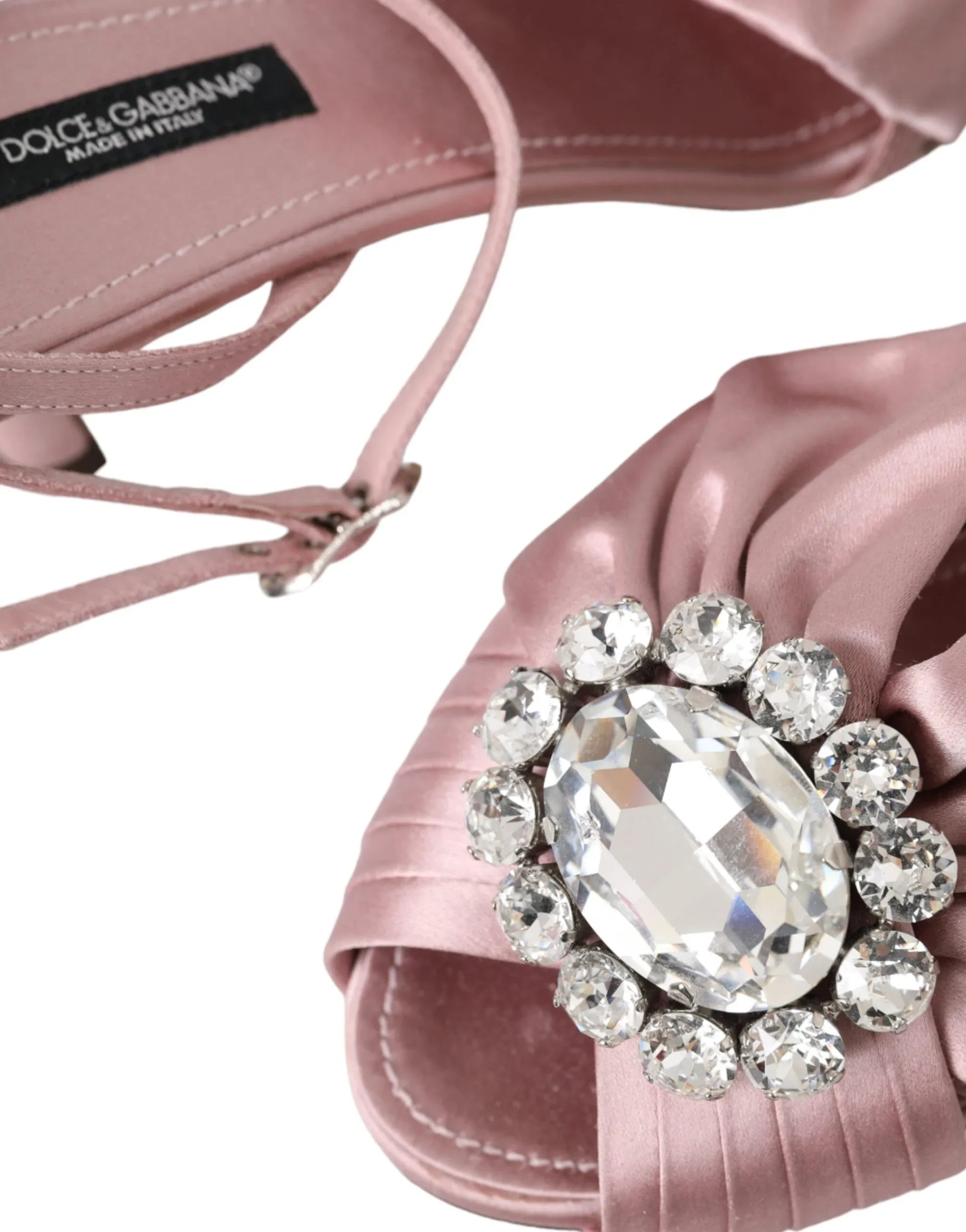 Dolce & Gabbana Pink Keira Crystal Heels Sandals Shoes - Zeiniez