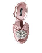 Dolce & Gabbana Pink Keira Crystal Heels Sandals Shoes - Zeiniez