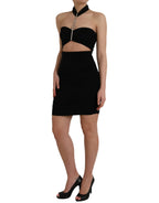 Dolce & Gabbana Black Cut Out Sleeveless Bodycon Mini Dress - Zeiniez