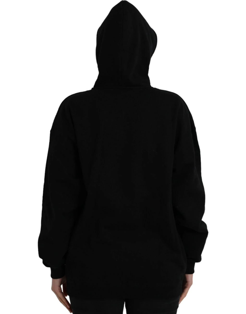 Balenciaga Black Cotton Logo Hooded Pullover Sweatshirt Sweater - Zeiniez