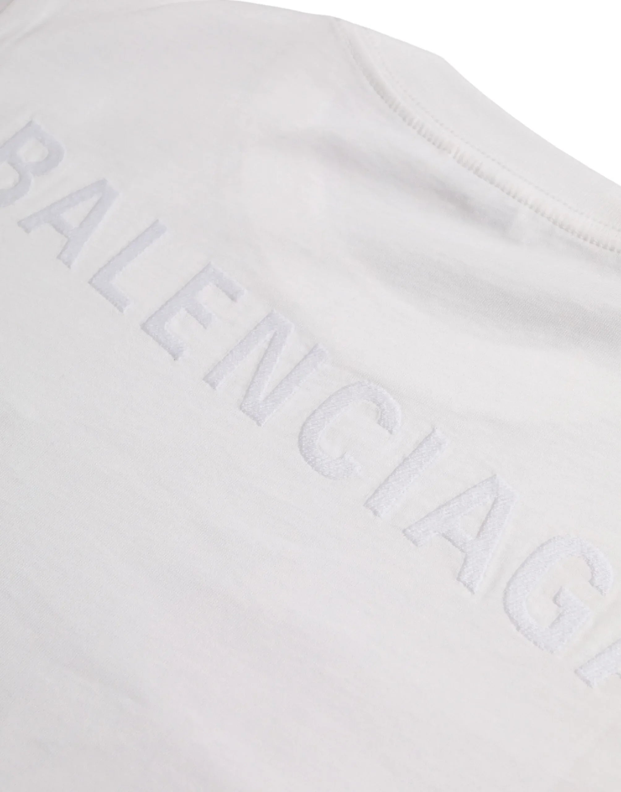 Balenciaga White Cotton Crew Neck Short Sleeves T-shirt - Zeiniez