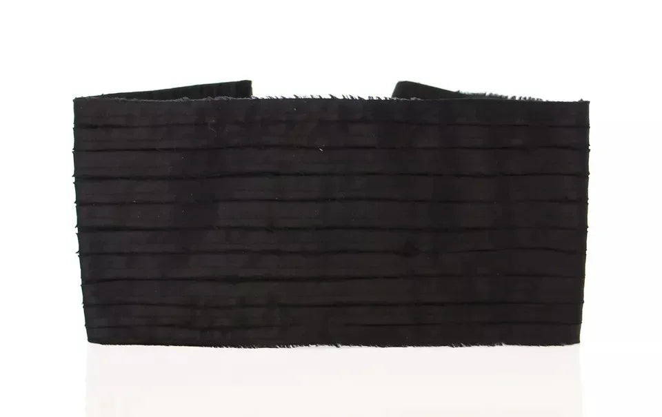 Dolce & Gabbana Black Silk Womens Waist Cummerbund - Zeiniez