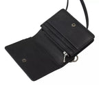 Dolce & Gabbana Black Leather Bifold Shoulder Sling Women Wallet - Zeiniez
