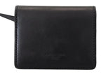 Dolce & Gabbana Black Leather Bifold Shoulder Sling Women Wallet - Zeiniez