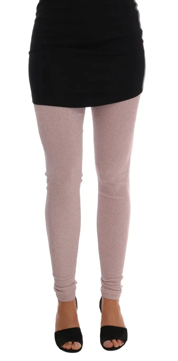 Dolce & Gabbana Pink Stretch Waist Tights Stockings - Zeiniez