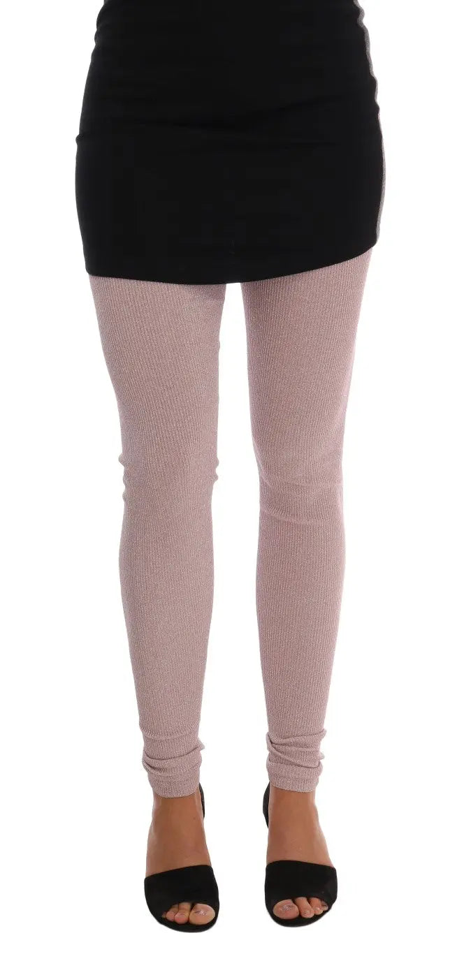 Dolce & Gabbana Pink Stretch Waist Tights Stockings - Zeiniez