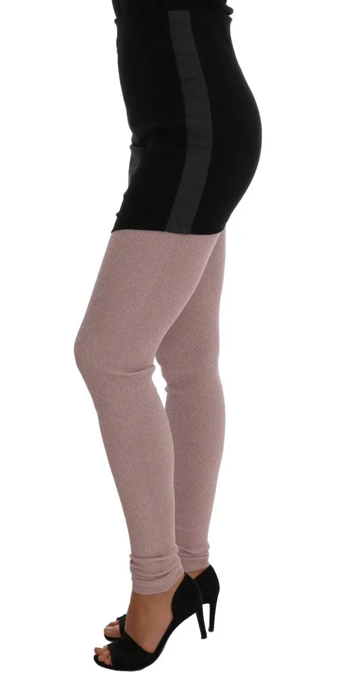 Dolce & Gabbana Pink Stretch Waist Tights Stockings - Zeiniez