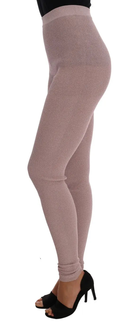 Dolce & Gabbana Pink Stretch Waist Tights Stockings - Zeiniez
