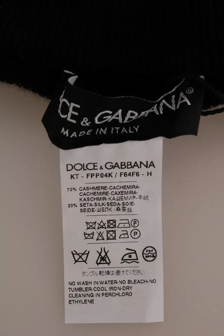 Dolce & Gabbana Black Cashmere Silk Stretch Tights Stockings - Zeiniez