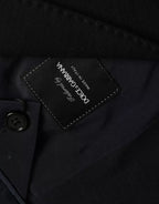 Dolce & Gabbana Blue Wool Notch Single Breasted Coat Blazer