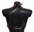 Dolce & Gabbana Black Corals Print Swimsuit Beachwear Bikini Top - Zeiniez