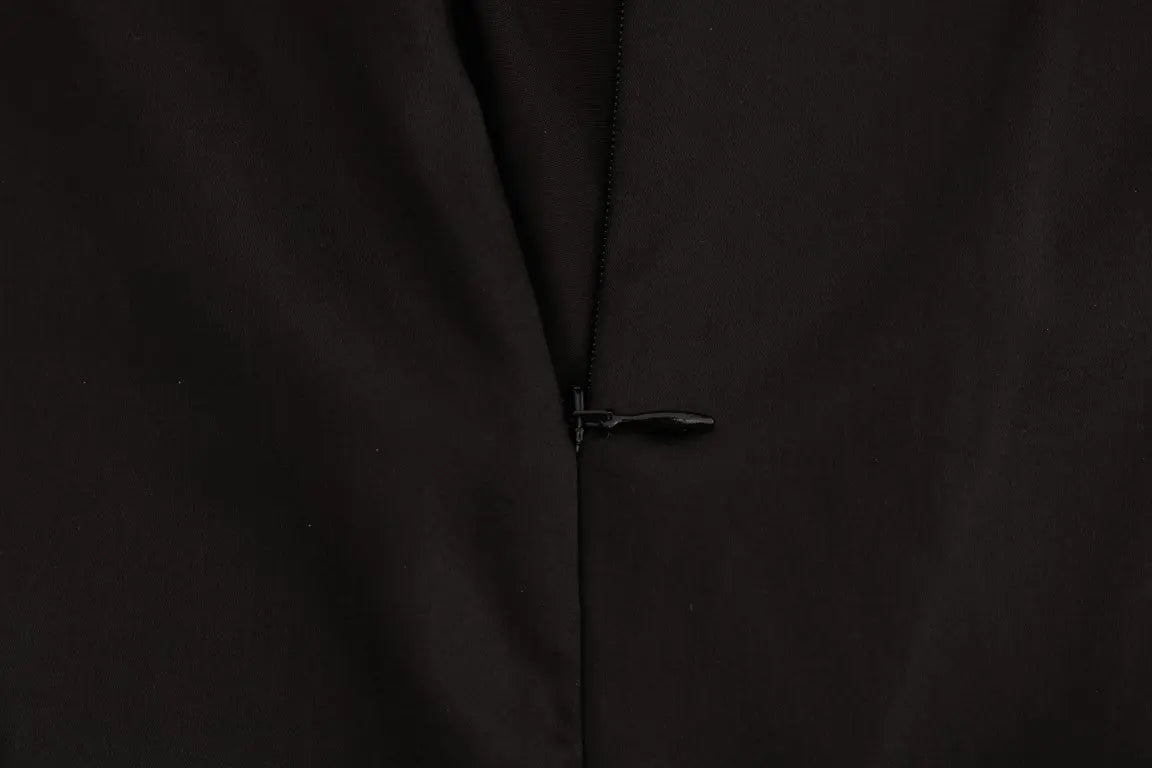 Dolce & Gabbana Black Silk Mesh Floral Lace Top - Zeiniez