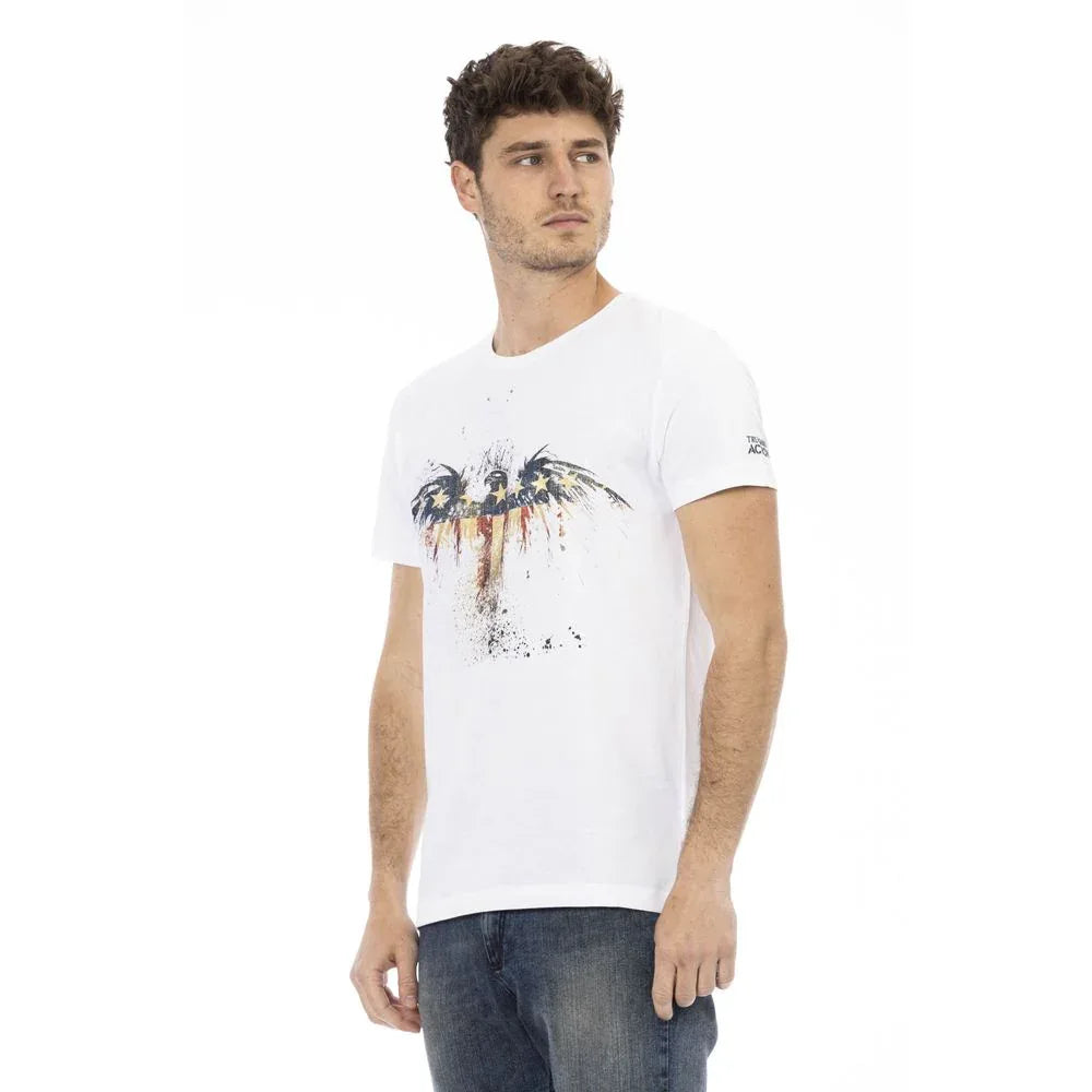 Trussardi Action White Cotton Men T-Shirt - Zeiniez
