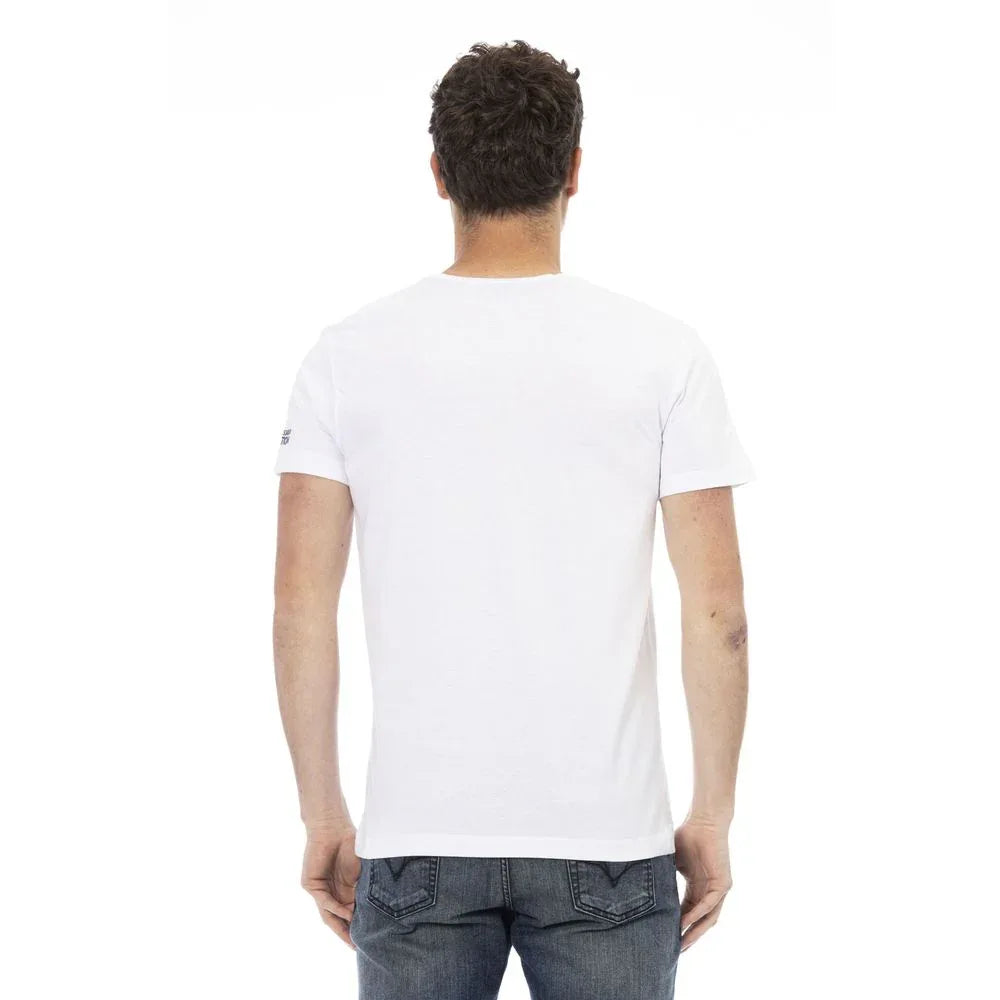 Trussardi Action White Cotton Men T-Shirt - Zeiniez