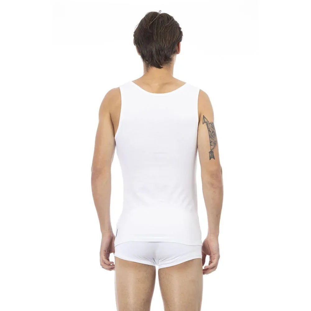 Bikkembergs White Cotton Mens Tank Top - Zeiniez
