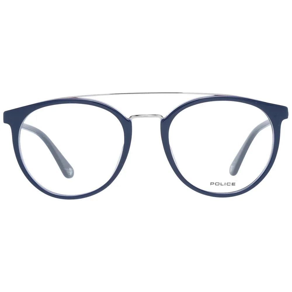 Police Blue Metal & Plastic Glasses (Frames) - Zeiniez