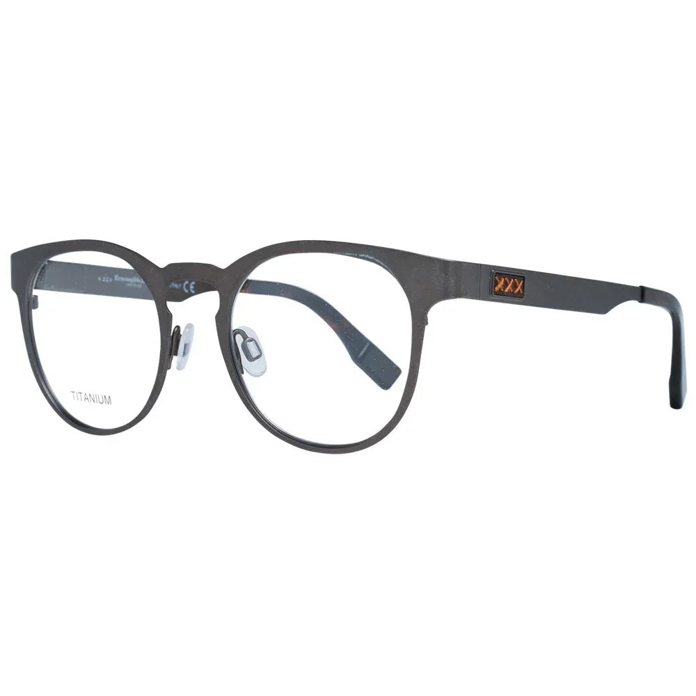 Ermenegildo Zegna Gray Titanium Glasses (Frames) - Zeiniez