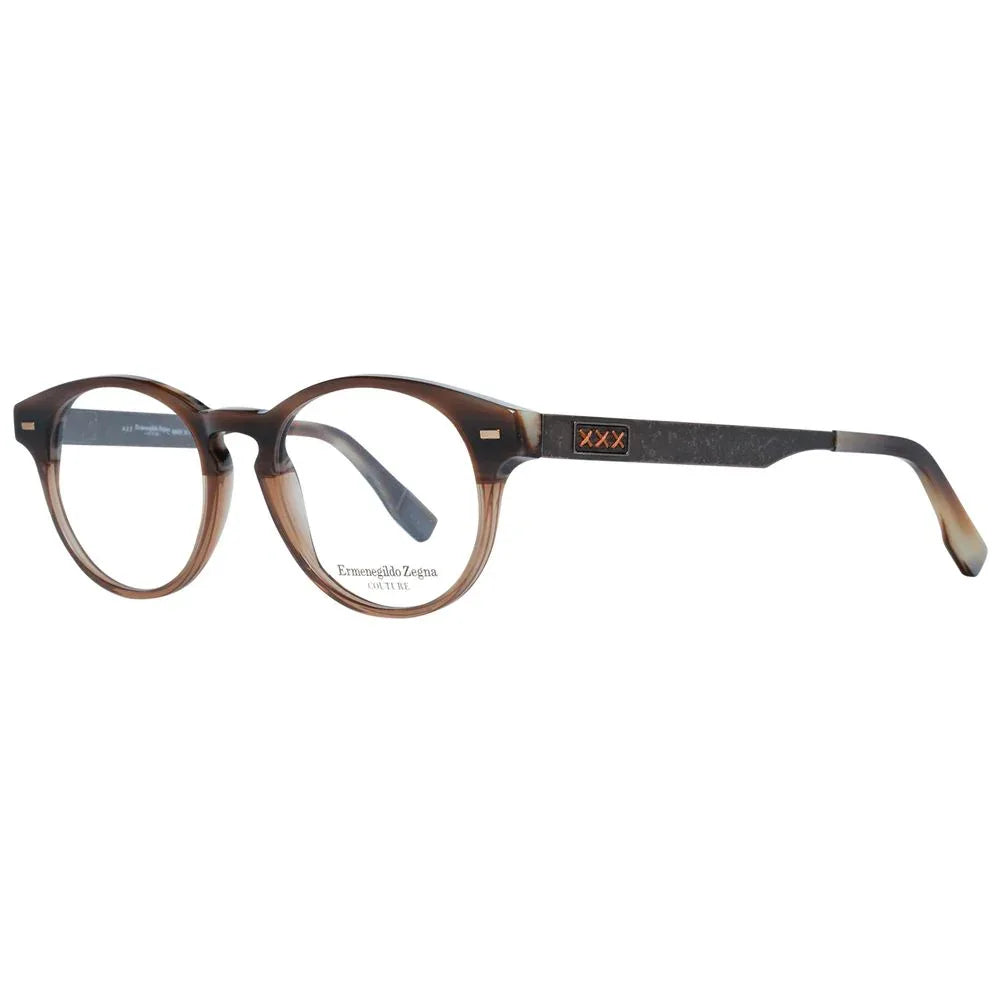 Ermenegildo Zegna Brown Plastic Glasses (Frames) - Zeiniez