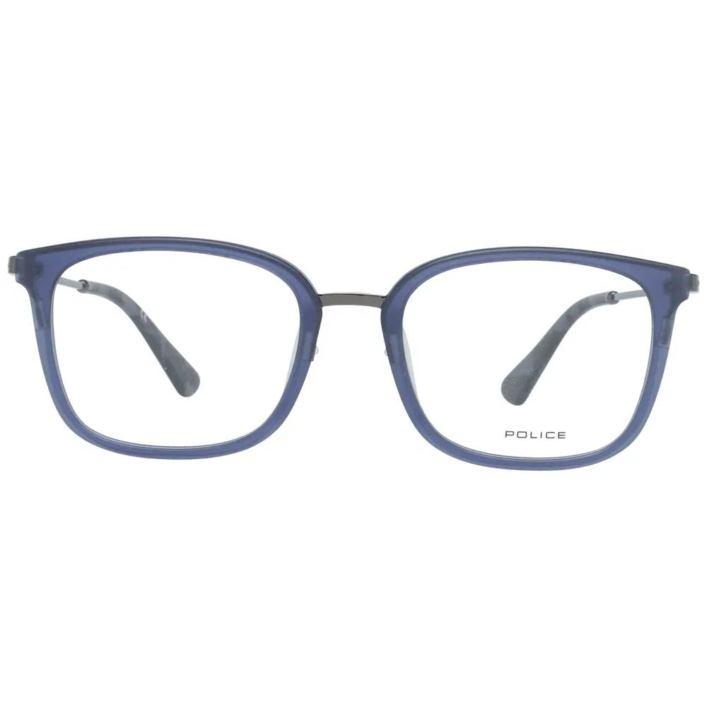 Police Blue Metal & Plastic Glasses (Frames) - Zeiniez
