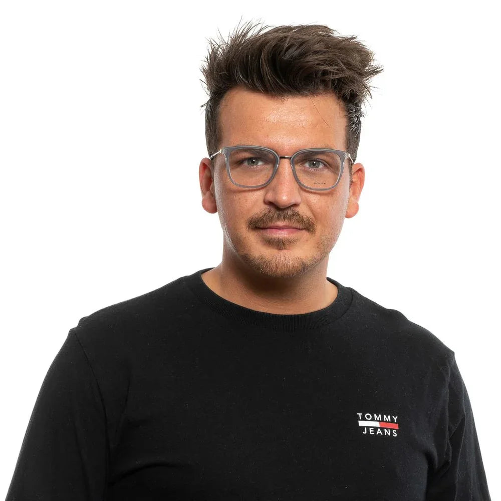Police Gray Metal & Plastic Glasses (Frames) - Zeiniez