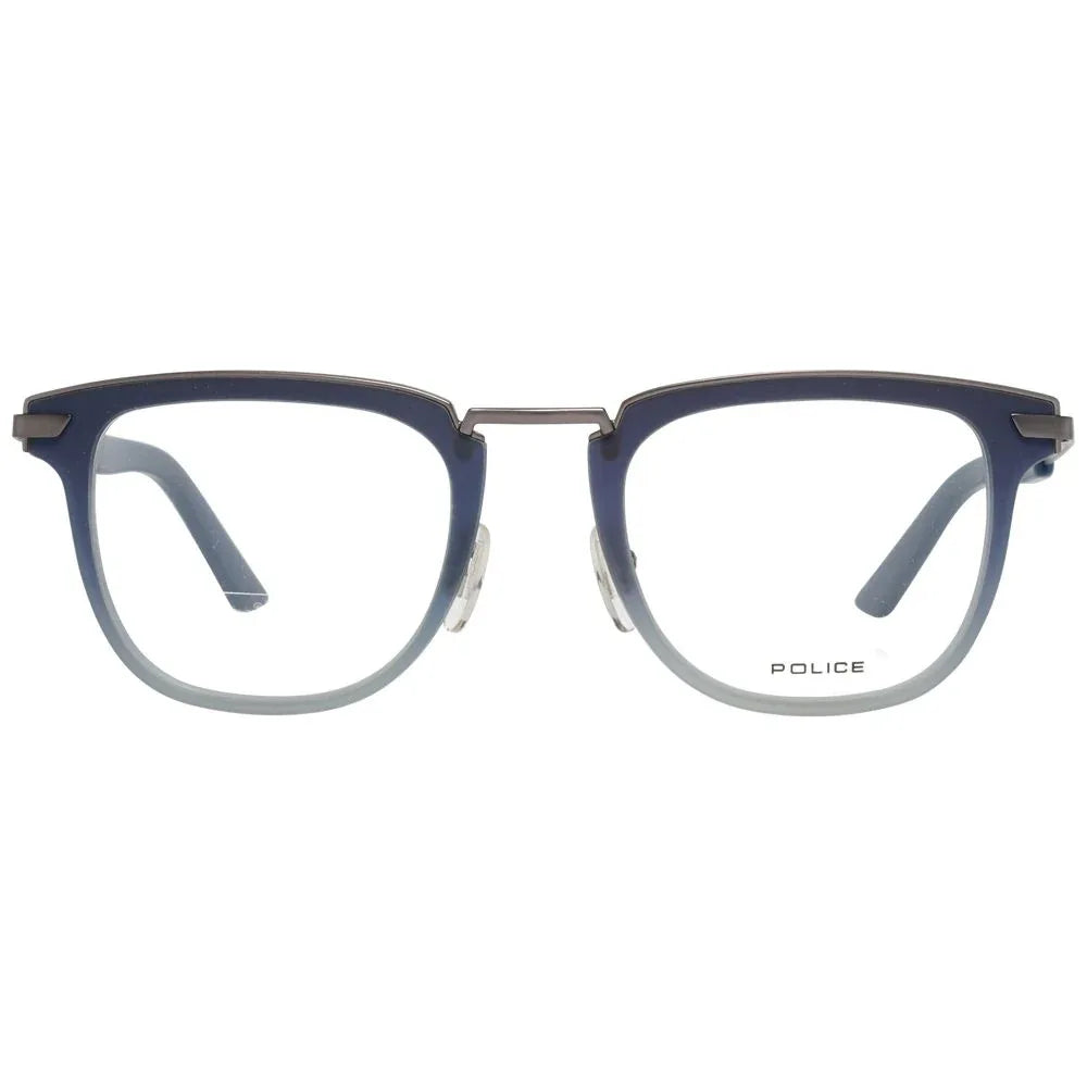 Police Blue Metal & Plastic Glasses (Frames) - Zeiniez