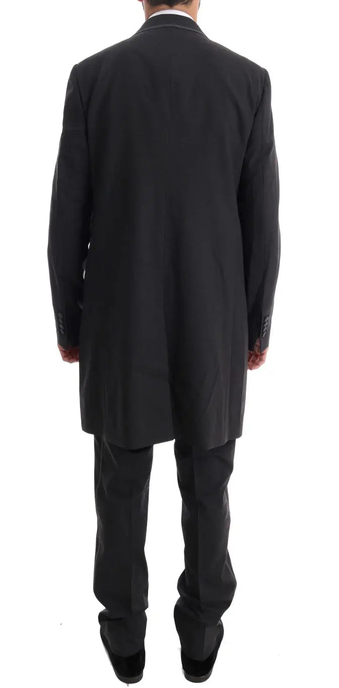 Dolce & Gabbana Gray Wool Stretch 3 Piece Two Button Suit - Zeiniez