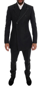 Dolce & Gabbana Gray Wool Double Breasted 3 Piece Suit - Zeiniez