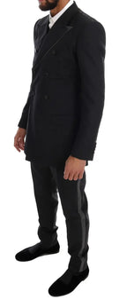 Dolce & Gabbana Gray Wool Double Breasted 3 Piece Suit - Zeiniez