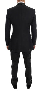 Dolce & Gabbana Gray Wool Double Breasted 3 Piece Suit - Zeiniez