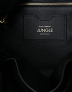 Dolce & Gabbana Black Leather JUNGLE Quilted Shopping Tote Bag - Zeiniez