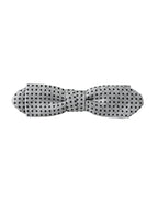 Dolce & Gabbana Gray Silk Polka Dot Adjustable Neck Men Papillon Bow Tie - Zeiniez