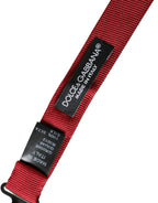 Dolce & Gabbana Red Silk Jacquard Adjustable Neck Men Bow Tie - Zeiniez