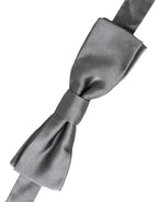 Dolce & Gabbana Gray Satin Silk Adjustable Neck Men Papillon Bow Tie - Zeiniez