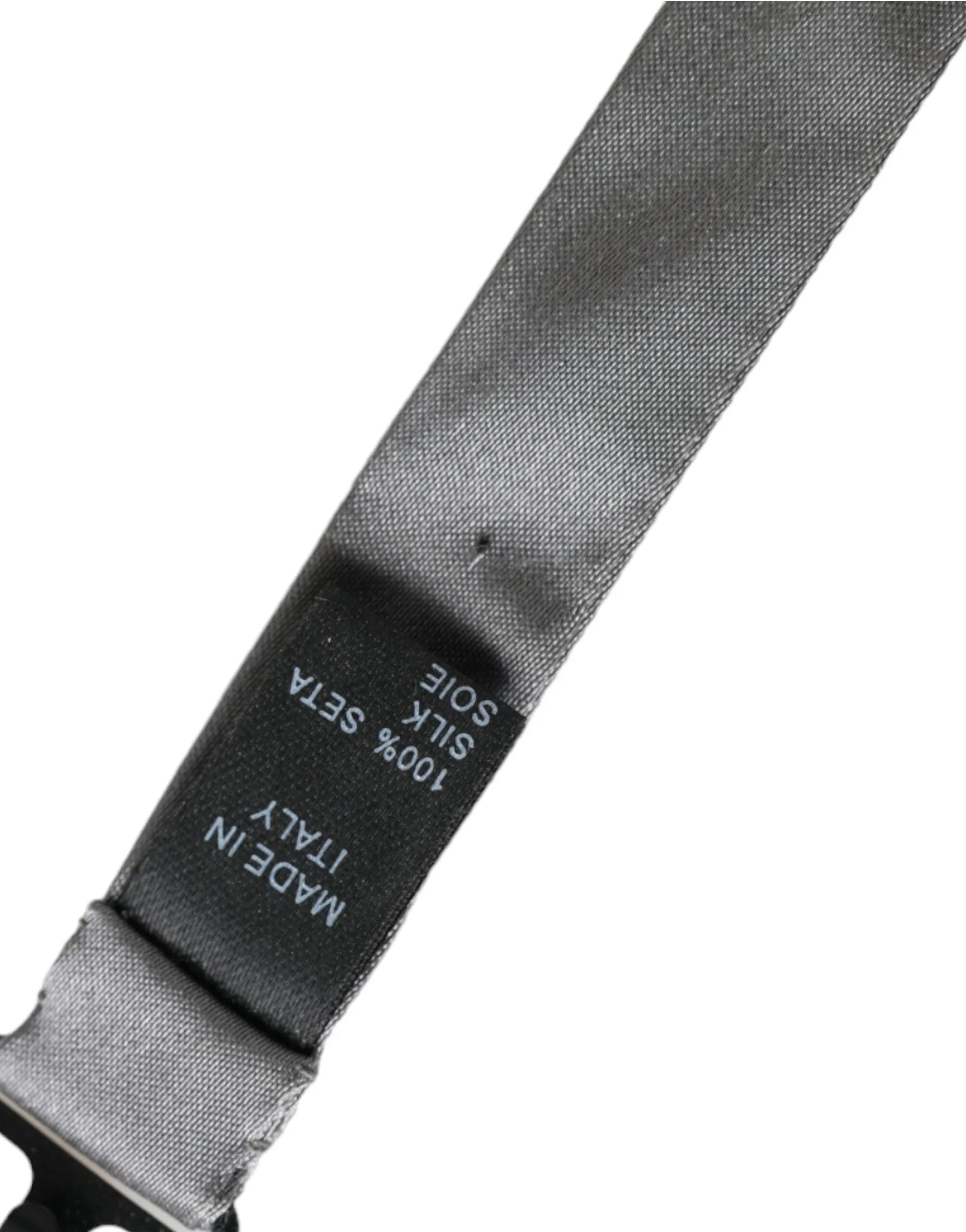 Dolce & Gabbana Gray Satin Silk Adjustable Neck Men Papillon Bow Tie - Zeiniez